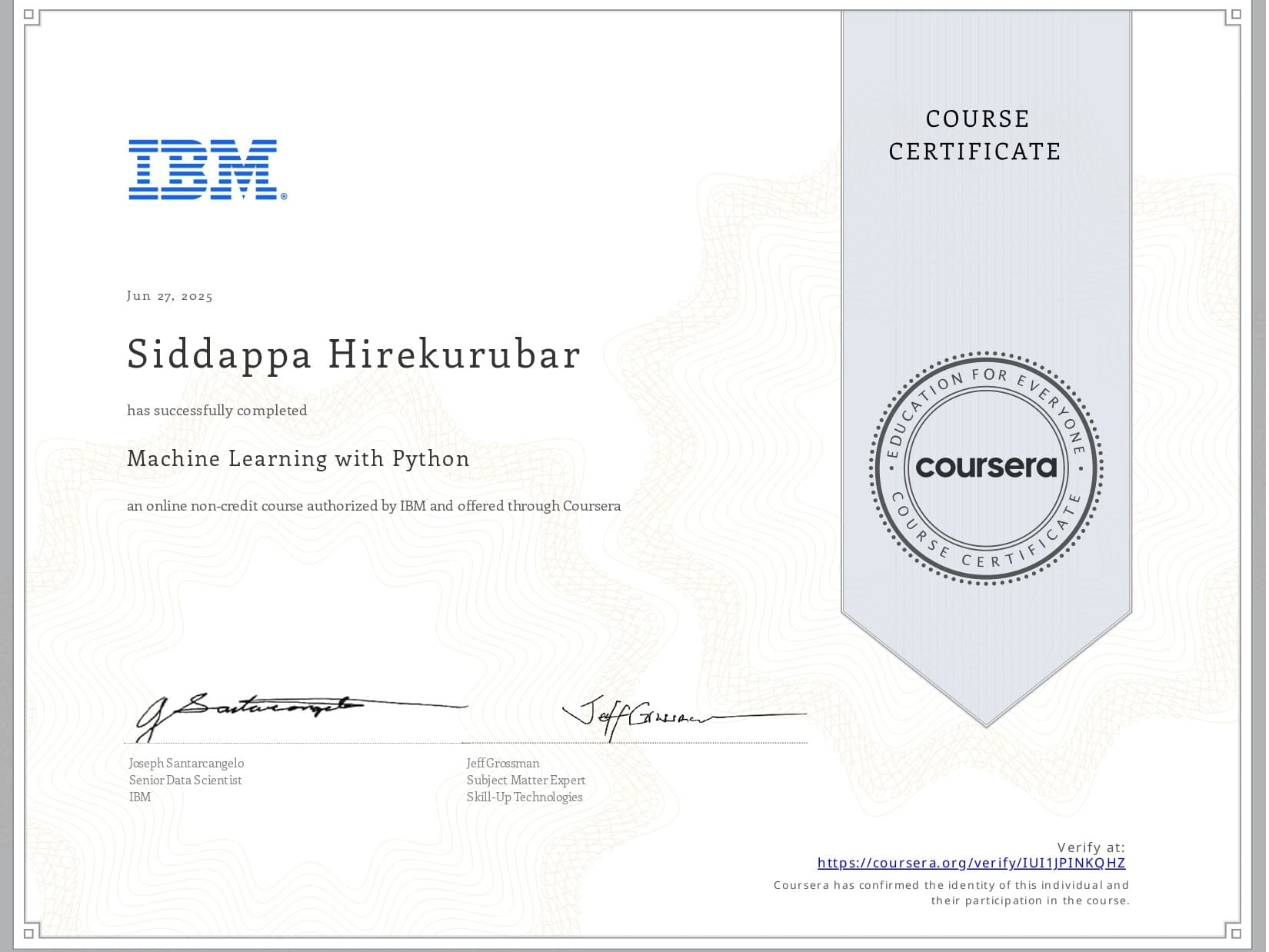 Certifications